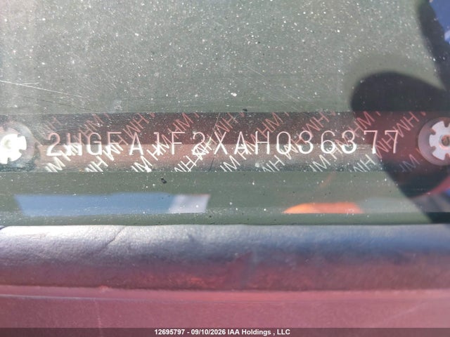 Aukcja sprzedaży 2010 Honda Civic Dx/dx-a, vin: 2HGFA1F2XAH036377, numer aukcji: 12695797