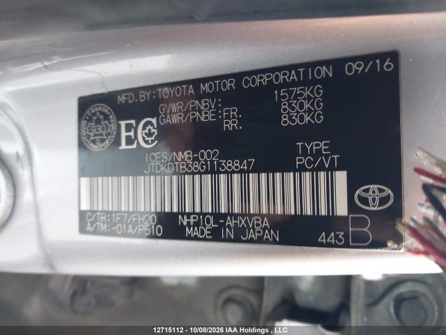 Toyota Prius C Technology 2016 JTDKDTB38G1138847 Image 9