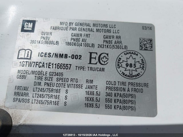 GMC Savana G2500 2014 1GTW7FCA1E1166557 Image 9