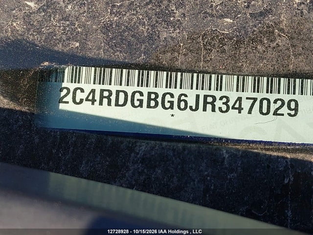 2C4RDGBG6JR347029 Dodge Grand Caravan Cvp/sxt