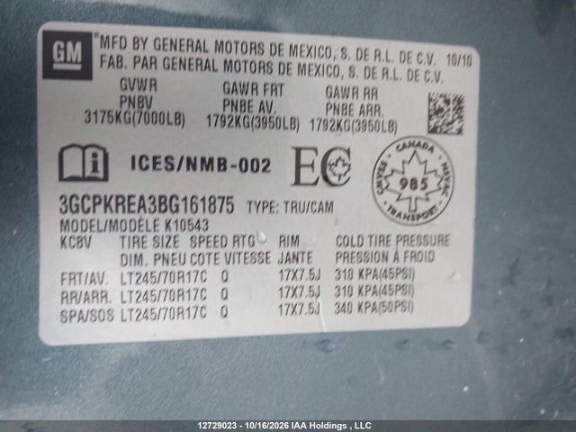 Продаж на аукціоні авто 2011 Chevrolet Silverado 1500 Ls, vin: 3GCPKREA3BG161875, номер лоту: 12729023