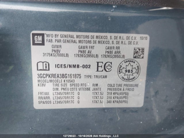 Продаж на аукціоні авто 2011 Chevrolet Silverado 1500 Ls, vin: 3GCPKREA3BG161875, номер лоту: 12729023