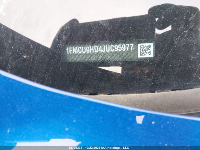 Продаж на аукціоні авто 2018 Ford Escape Sel, vin: 1FMCU9HD4JUC95977, номер лоту: 12729238