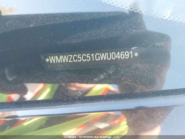 12729352 :رقم المزاد ، WMWZC5C51GWU04691 vin ، 2016 Mini Cooper S Countryman مزاد بيع