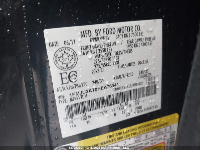 Ford Expedition Limited 2017 1FMJU2AT8HEA76041 Image 19