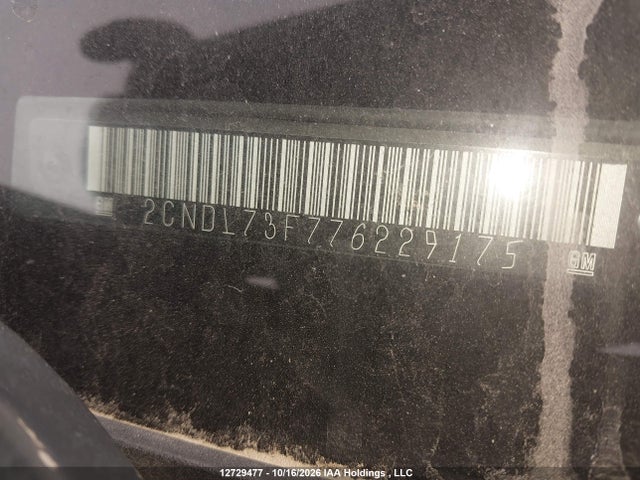 2007 Chevrolet Equinox Lt მანქანა იყიდება აუქციონზე, vin: 2CNDL73F776229175, აუქციონის ნომერი: 12729477