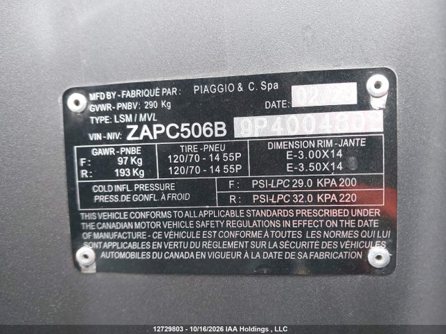 Vespa Primavera 2023 ZAPC506B9P4004802 Image 14
