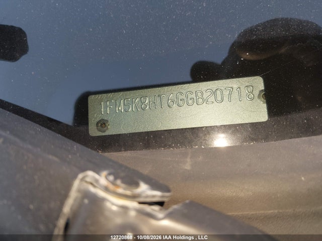 12720868 :رقم المزاد ، 1FM5K8HT6GGB20718 vin ، 2016 Ford Explorer Platinum مزاد بيع