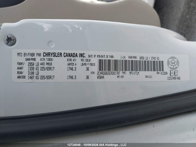 Dodge Grand Caravan Se/sxt 2014 2C4RDGBG5ER281787 Image 18