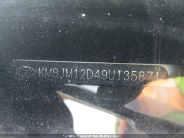 12730027 :رقم المزاد ، KM8JM12D49U135871 vin ، 2009 Hyundai Tucson Gls مزاد بيع
