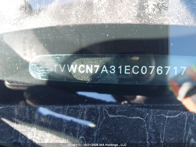 Aukcja sprzedaży 2014 Volkswagen Passat 2.0 Tdi Highline, vin: 1VWCN7A31EC076717, numer aukcji: 12730113