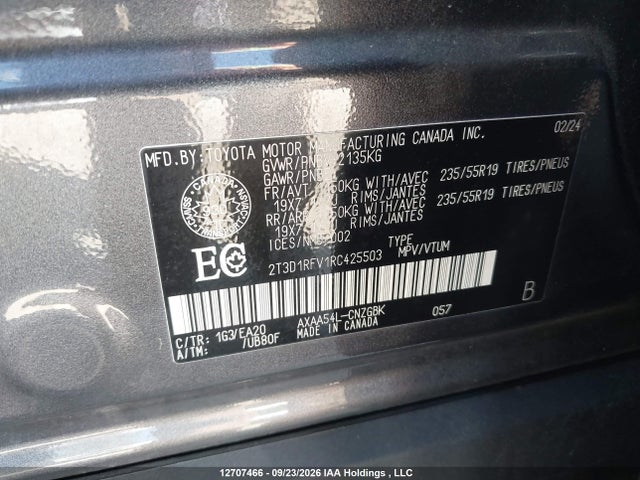 Toyota Rav4 Limited 2024 2T3D1RFV1RC425503 Image 9