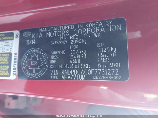 KIA Sportage Lx 2015 KNDPBCAC0F7731272 Image 20