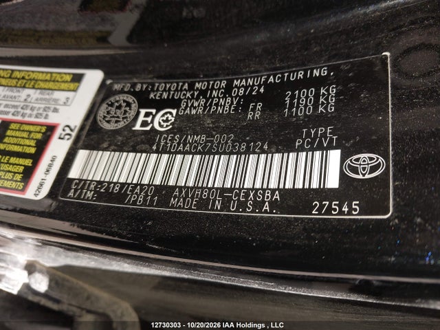 Toyota CAMRY SE 2025 4T1DAACK7SU038124 Image 19