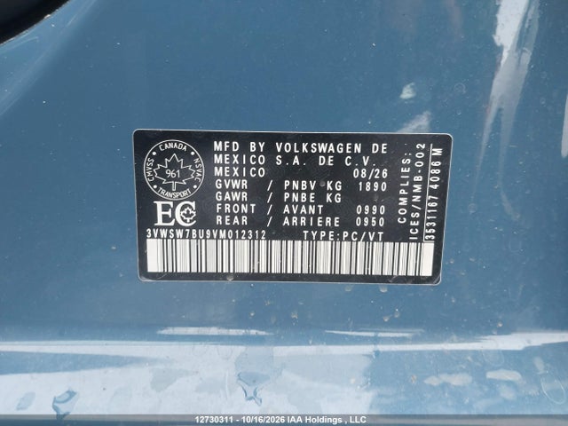 Volkswagen Jetta 2027 3VWSW7BU9VM012312 Image 9
