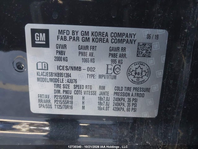 Buick Encore Preferred 2019 KL4CJESB1KB951394 Image 9
