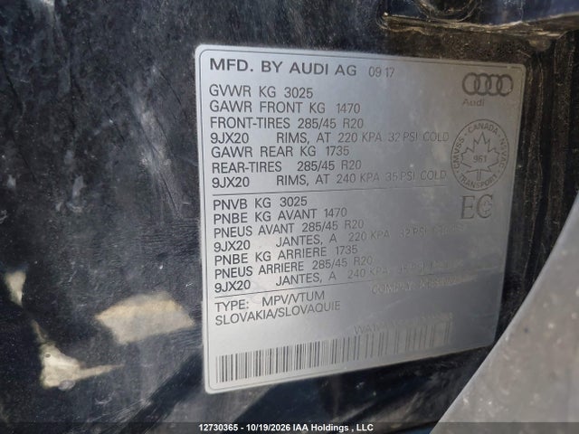 Audi Q7 3.0t Technik 2018 WA1VAAF74JD011553 Image 9