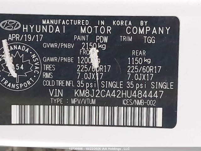 Hyundai TUCSON SE 2017 KM8J2CA42HU484447 Image 9