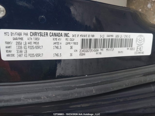 Dodge Grand Caravan Se 2014 2C4RDGBG7ER145094 Image 9