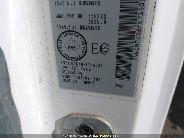 Nissan NV200 2015 3N6CM0KN8FK715035 Image 9