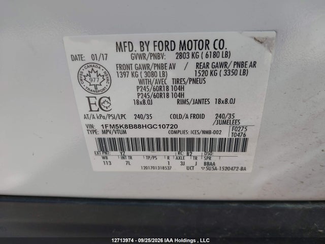 Ford Explorer 2017 1FM5K8B88HGC10720 Image 18