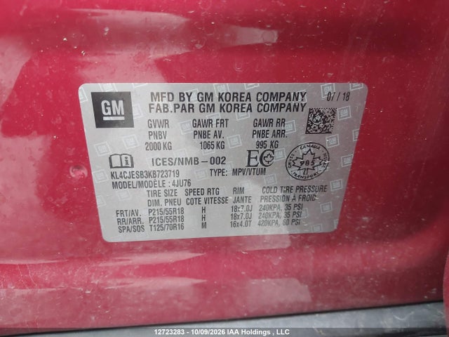 Buick Encore Preferred 2019 KL4CJESB3KB723719 Image 9