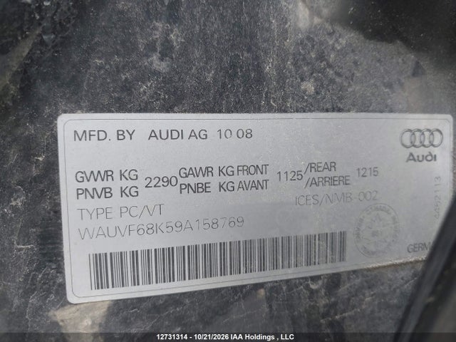 Продаж на аукціоні авто 2009 Audi A4 Allroad, vin: WAUVF68K59A158769, номер лоту: 12731314