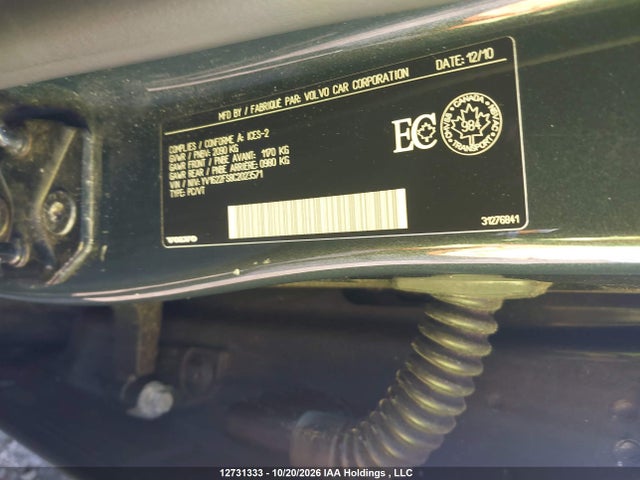 12731333 :رقم المزاد ، YV1622FS8C2023571 vin ، 2012 Volvo S60 T5 Level 1/t5 Level 2 مزاد بيع