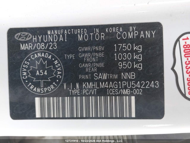 Hyundai Elantra Preferred Ivt With Tech Package 2023 KMHLM4AG1PU542243 Image 9