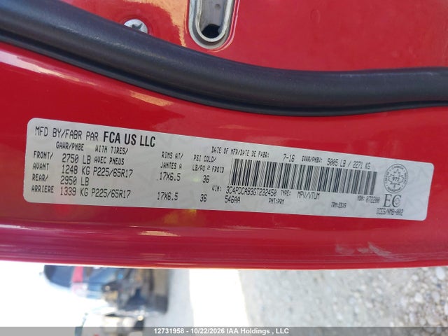 12731958 :رقم المزاد ، 3C4PDCAB3GT232450 vin ، 2016 Dodge Journey Se مزاد بيع