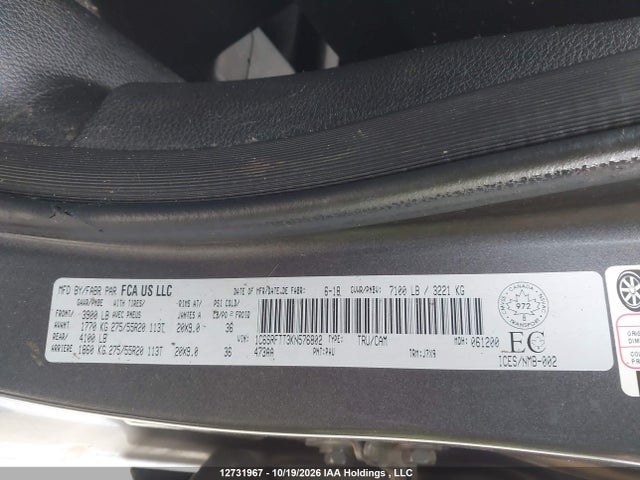 RAM 1500 Sport 2019 1C6SRFTT3KN576802 Image 21