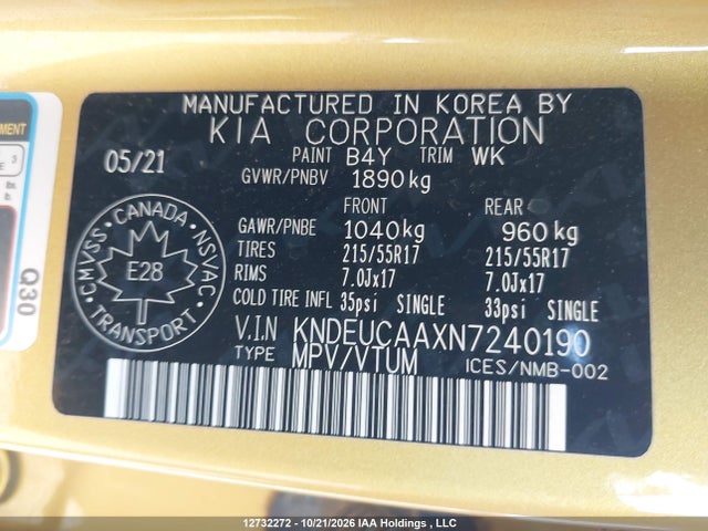 KIA SELTOS S 2022 KNDEUCAAXN7240190 Image 18