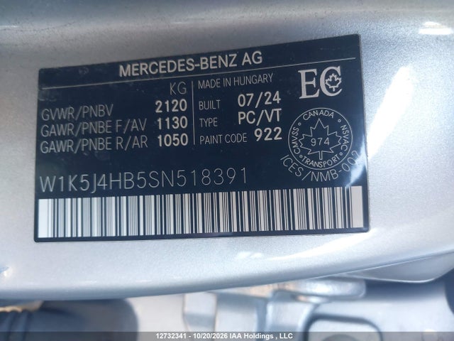 W1K5J4HB5SN518391 Mercedes-Benz CLA 250 4MATIC