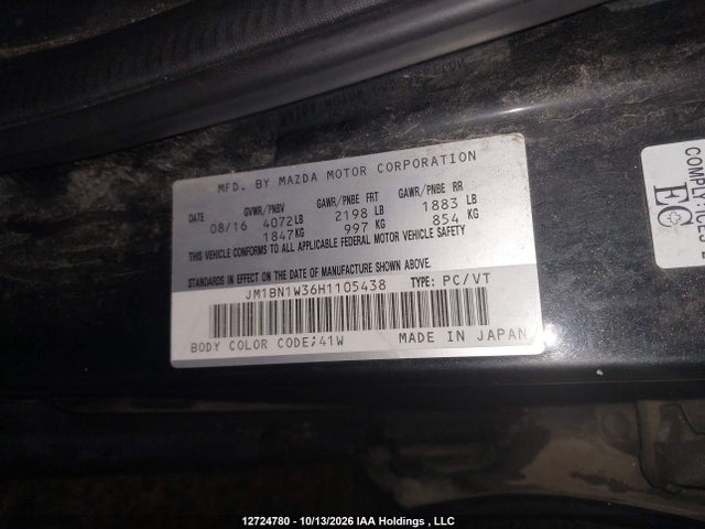 Mazda Mazda3 Gt 2017 JM1BN1W36H1105438 Image 9