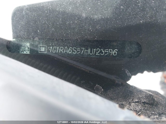 12718951 :رقم المزاد ، 1G1RA6S57HU123596 vin ، 2017 Chevrolet Volt Lt مزاد بيع