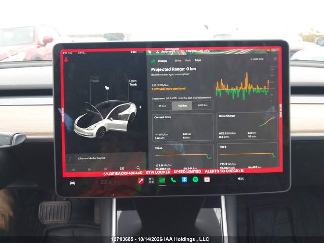 5YJ3E1EA0KF480440 Tesla Model 3 Long Range/mid Range/standard Range/standard Range Plus