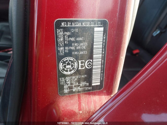 Aukcja sprzedaży 2011 Nissan Juke S/sv/sl, vin: JN8AF5MV1BT014629, numer aukcji: 12733563