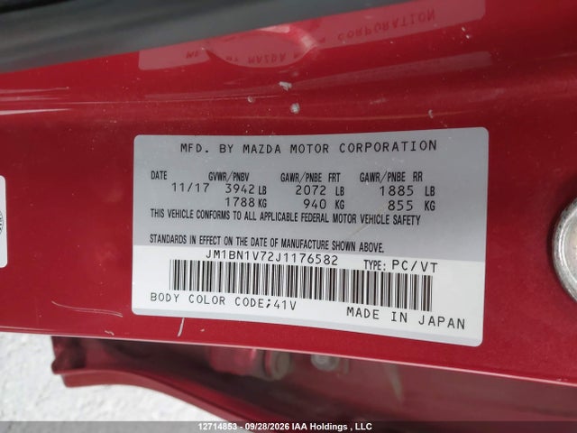 JM1BN1V72J1176582 Mazda Mazda3 50th Anniversary Edition/gs/se