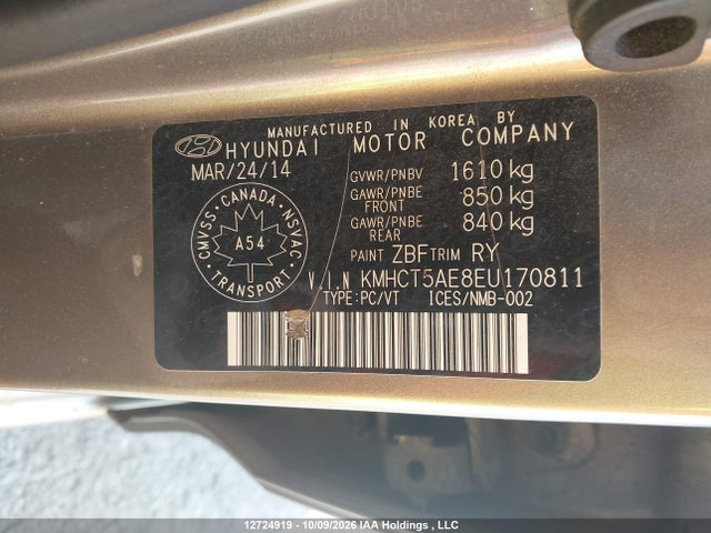 Hyundai ACCENT GL 2014 KMHCT5AE8EU170811 Image 19