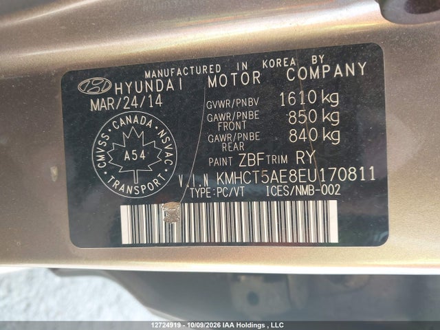 Hyundai ACCENT GL 2014 KMHCT5AE8EU170811 Image 9