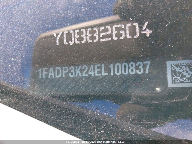 2014 Ford Focus Se მანქანა იყიდება აუქციონზე, vin: 1FADP3K24EL100837, აუქციონის ნომერი: 12726024