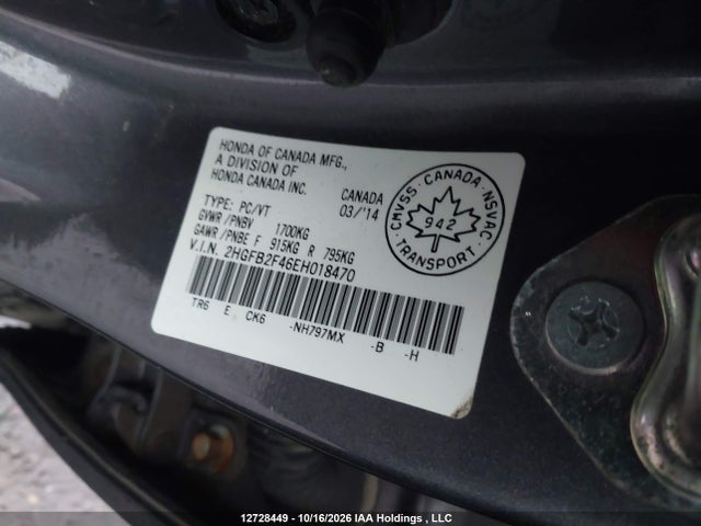 2HGFB2F46EH018470 Honda Civic Lx