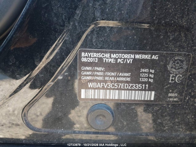 12733979 :رقم المزاد ، WBAFV3C57EDZ33511 vin ، 2014 Bmw 535d Xdrive مزاد بيع