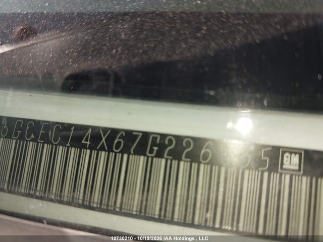 12730210 :رقم المزاد ، 3GCEC14X67G226365 vin ، 2007 Chevrolet Silverado 1500 Value Leader/wt مزاد بيع