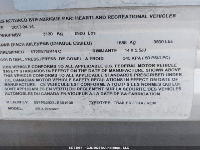 Heartland Recreational 2018 5SFPB2922JE351938 Image 9