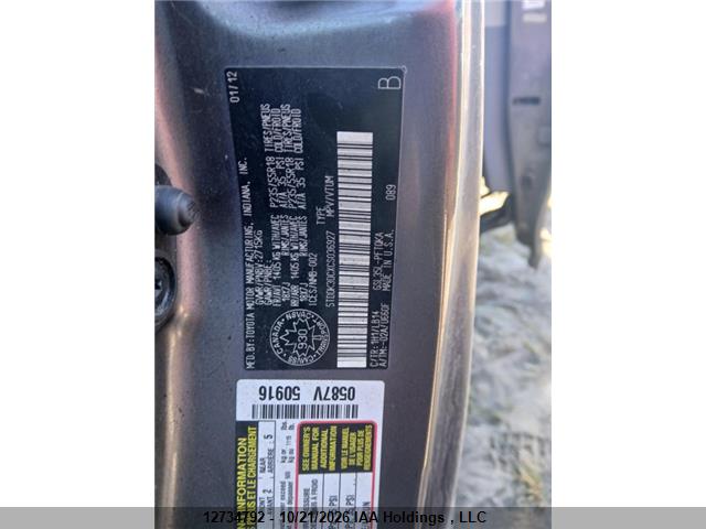 Продаж на аукціоні авто 2012 Toyota Sienna Xle/limited, vin: 5TDDK3DCXCS036927, номер лоту: 12734792