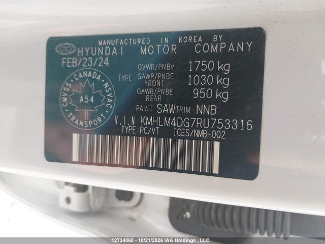 Продаж на аукціоні авто 2024 Hyundai Elantra Sel, vin: KMHLM4DG7RU753316, номер лоту: 12734860