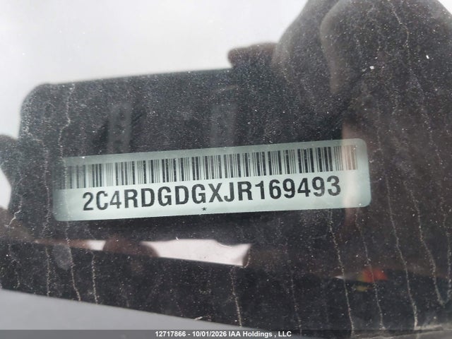 12717866 :رقم المزاد ، 2C4RDGDGXJR169493 vin ، 2018 Dodge Grand Caravan Crew مزاد بيع