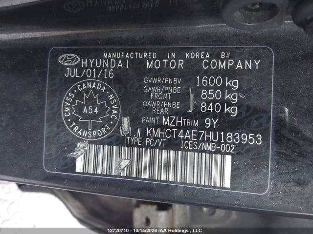 Hyundai ACCENT GL 2017 KMHCT4AE7HU183953 Image 20