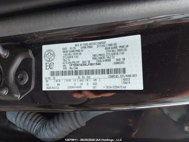 1FTEW1E5XLFB01546 Ford F-150 Xlt